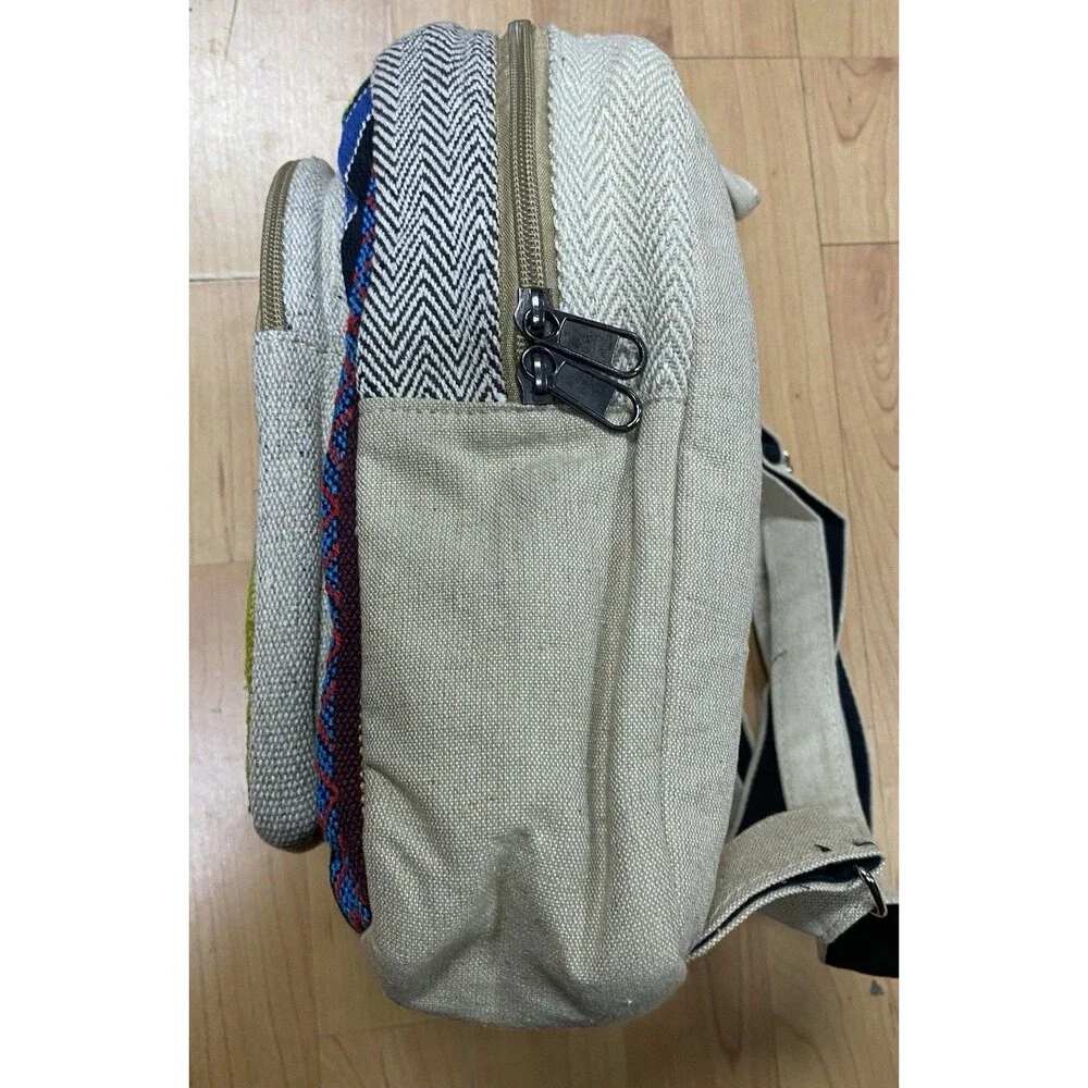 Himalayan Hemp Mini Tie Dye Travel Hiking Boho Book Bag Backpack